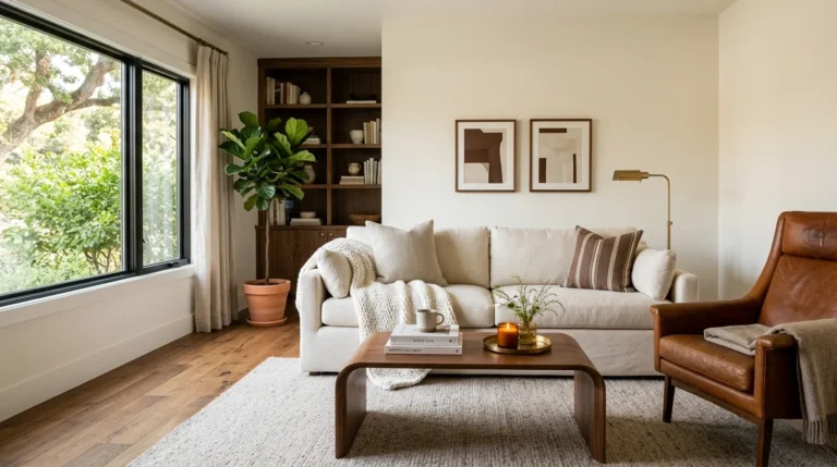 White and Brown Interior Design Living Rooms: 12 Warm and Stylish Ideas