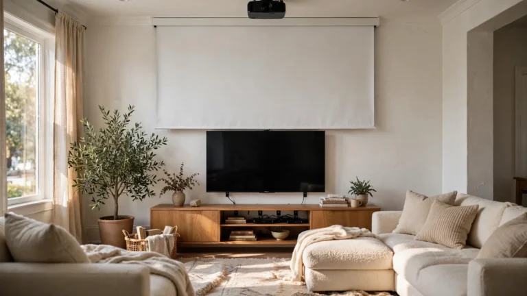 12 TV Projector Living Room Interior Design Ideas