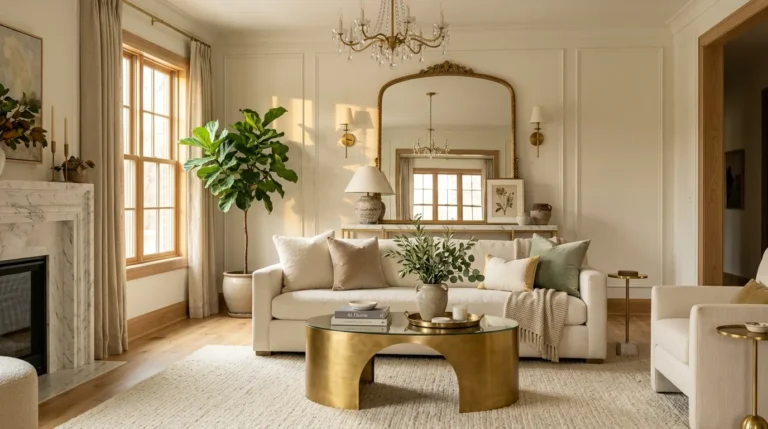 White and Gold Interior Design Living Rooms: Elegant Ideas for a Timeless Space