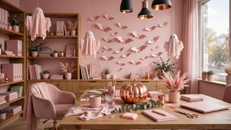 Pink Halloween Office Decor Ideas: Spooky Meets Pretty
