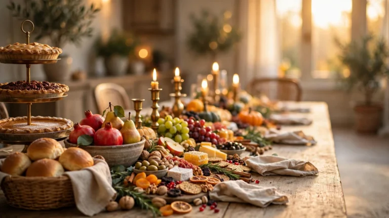 17 Easy Thanksgiving Tablescape Ideas with Food (Pretty and Practical)