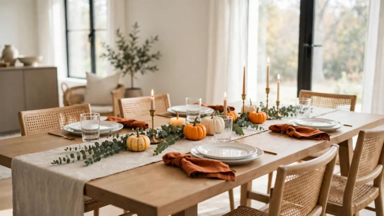 Simple Thanksgiving Tablescapes: 13 Easy Table Ideas
