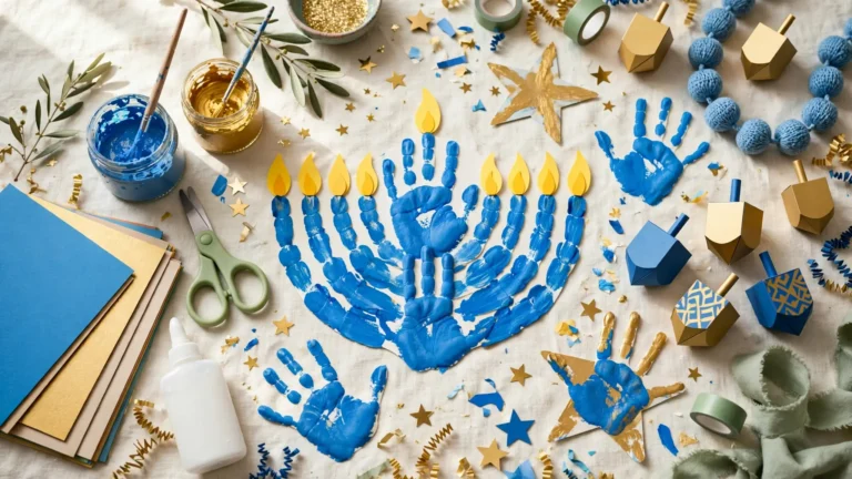 12 Hanukkah Crafts for Kids Using Handprints